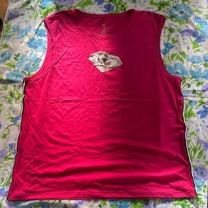 ACTUAL FLAWLESS DIAMOND PRINT! Size XXL in women’s, HOT pink tank top, and NEW!